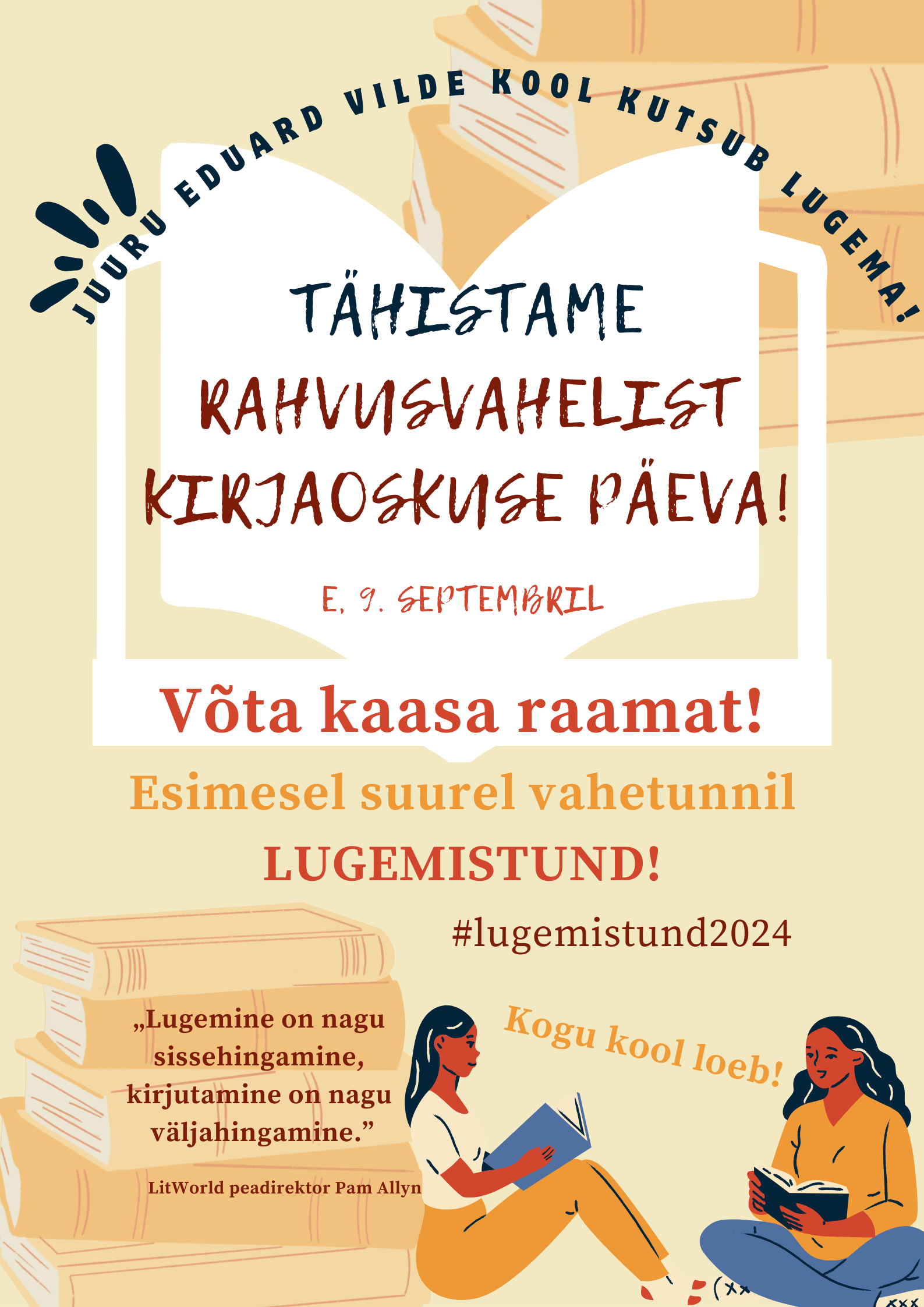 Lugemistund (ReadHour) rahvusvahelise kirjaoskuse päeva tähistamiseks